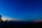 Beautiful Sunrise, Khao Chang Phuak Mountain with star and blue sky
