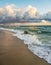 Beautiful Sunrise Landscape of Ocean and Waves in Fort Lauderdale