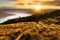 Beautiful sunrise from Luxmore Hut, Kepler Track