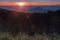 Beautiful sunrise and mist at Doi Inthanon National park. Mountain, natural.