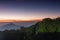 Beautiful sunrise and mist at Doi Inthanon National park. Mountain, natural.