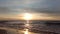 Beautiful Sunrise Over Batlic Sea With Majestic Sky Light Being Reflected. 4k Timelapse Video