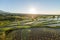 Beautiful sunrise over the Jatiluwih Rice Terraces in Bali