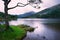 Beautiful sunrise over Llyn Gwynant in Snowdonia