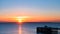 Beautiful Sunrise over the Sea and Penarth Pier, Wales, UK