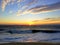 Beautiful sunrise overlooking the waves near Dewey Beach, Delaware, U.S