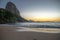 Beautiful Sunrise at the Red Beach, Praia Vermelha, with the Sugarloaf Mountain, Rio de Janeiro