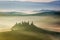 Beautiful sunrise in San Quirico d\'Orcia, Tuscany