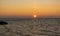 Beautiful sunrise seashore over the Curonian Lagoon in Nida resort town