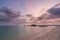 Beautiful sunrise at turquoise sunrise beach in Lipe Island,  Satun, Thailand