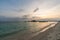 Beautiful sunrise at turquoise sunrise beach in Lipe Island,  Satun, Thailand