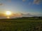 Beautiful sunrise view from graze land in Valtos, Isle of Skye, United Kingdom.