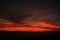 Beautiful sunrise view from sikunir peak, dieng