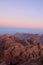 Beautiful sunrise view at Sinai mountain, Southern Egypt. Vertical image with free copy space