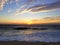 Beautiful sunrise and waves in the early morning near Dewey Beach, Delaware, U.S.A