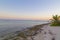 Beautiful sunrise on white beach, cancun Quintana Roo, Mexico