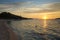 Beautiful sunset at Adriatic Sea in Croatia Europe