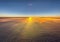 Beautiful sunset and alien light over planet earth