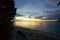 Beautiful sunset in batanta island, raja ampat