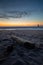 Beautiful sunset blue hours at South Haven Lighthouse Lake Michigan