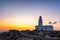 Beautiful sunset at Cavallerie Lighthouse. Menorca