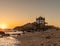 Beautiful sunset at the Chapel of Senhor da Pedra , Vila nova de Giaa