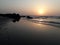Beautiful sunset on Clean Bhogwe beach near Malvan Sindhudurg India