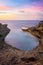 Beautiful sunset at Devil\\\'s tears at Nusa Lembongan island, Indonesia