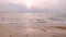 Beautiful sunset at Goa beach 4K,Goa to beautiful sunset above the Arabian sea. Sun reflection on sea surface