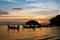 Beautiful sunset on Kata Beach, Phuket, Thailand