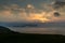 Beautiful sunset landscape beauiful view Ireland seascape clouds sun Dunquin Ring of Dingle