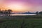 Beautiful Sunset in Malampuzha reservoir, view from Kava view point