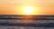 Beautiful sunset on ocean beach surf waves California 4K