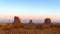 Beautiful sunset over famous Buttes of Monument Valley on the border between Arizona and Utah