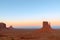 Beautiful sunset over famous Buttes of Monument Valley on the border between Arizona and Utah