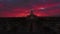 Beautiful Sunset Over Gilbert Temple, Arizona, Aerial View, Downtown