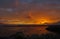 Beautiful Sunset Over Jetties in King Harbor, Redondo Beach, Los Angeles County, California