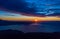 Beautiful sunset over the lake llanquihue and clouds formations