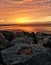 A beautiful sunset over Morecambe Bay England