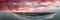 Beautiful sunset over Myrtle Beach coastline, aerial view