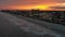 Beautiful sunset over Myrtle Beach coastline, aerial view