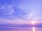 Beautiful sunset over the sea of blue and violet colors