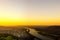 Beautiful sunset over Vienna capital of Austria