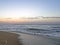 Beautiful sunset on a peaceful isolated beach