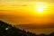 Beautiful sunset photographed on the Velebit mountain