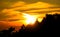 Beautiful sunset photographed from the Zavizan mountain hut on the Velebit mountain.