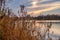 A beautiful sunset picture of a little lake. Photo from Lomma Beach, Scania, Sweden