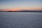 Beautiful sunset in Salar de Uyuni, Bolivia