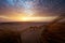 Beautiful sunset and sand dunes