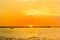 Beautiful sunset and sea.Evening sunset sky with aura on the sea, morning time, image for special greeting card and nature backgro